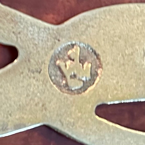 Vintage 1986 James‎ Monroe Ash Lawn Highland Solid Brass Cypher Trivet - Picture 5 of 10